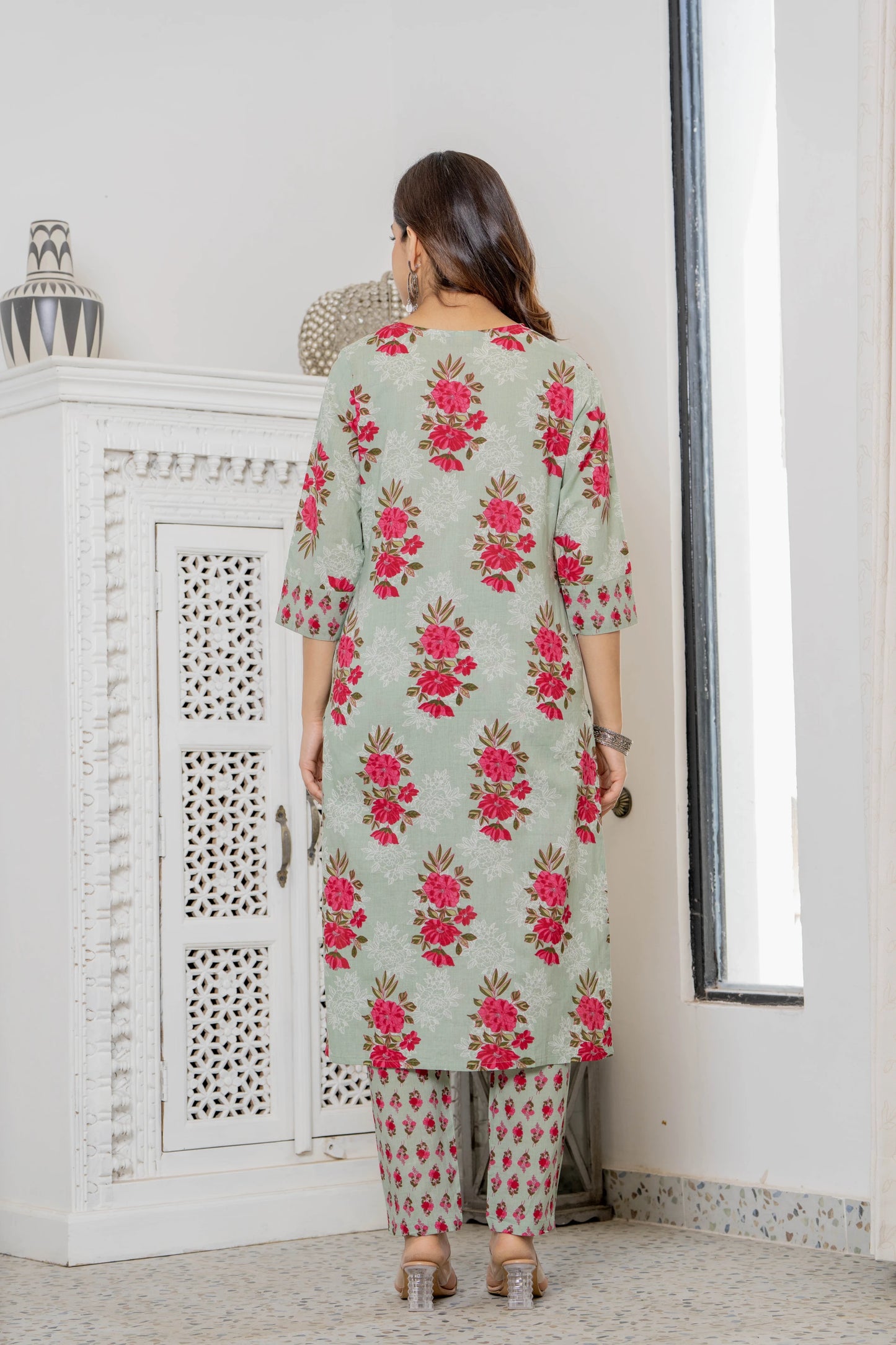 Bani Thani Pista Green Kurta Sets For women