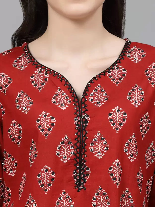 Women Pure Cotton Kurta Pant Dupatta Sets