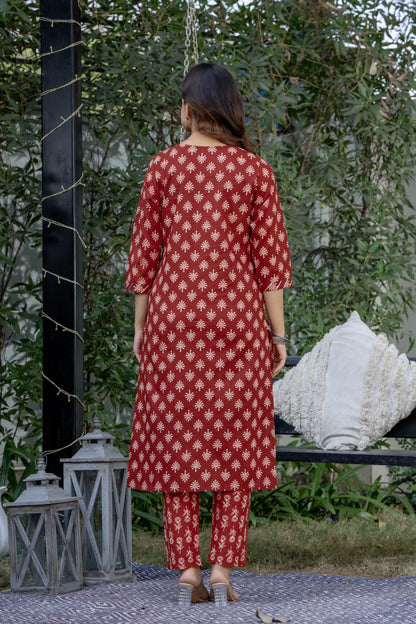 Bani Thani Maroon Kurta Sets For Women