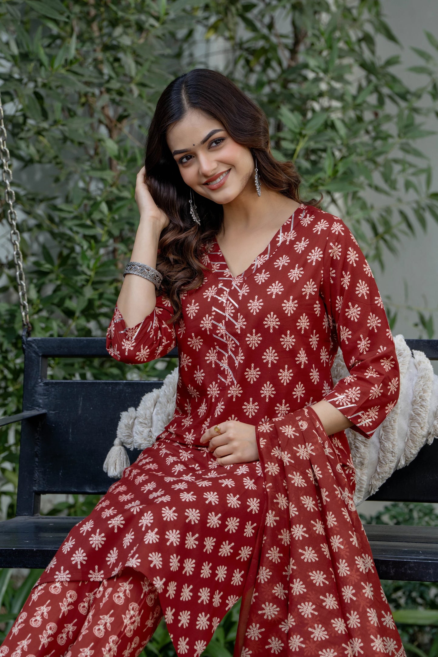 Bani Thani Maroon Kurta Sets For Women