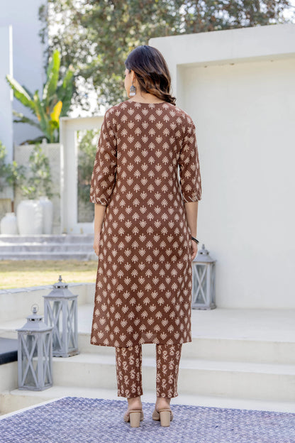 Bani Thani Brown Kurta Set For Women