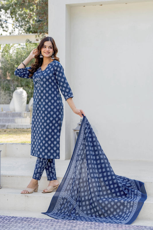 Bani Thani Blue Kurta Set for Women