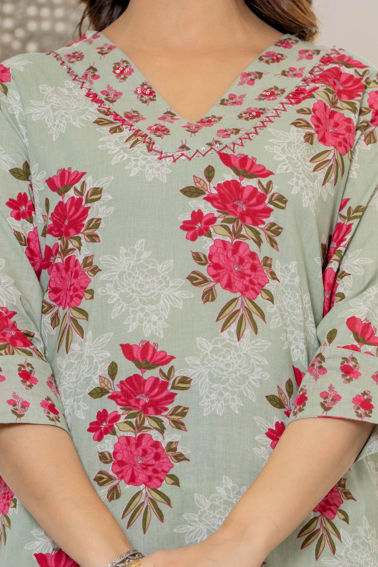 Bani Thani Pista Green Kurta Sets For women