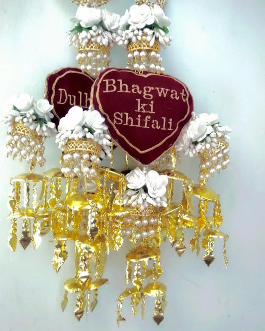 Customized Name heart shape Maroon Kaleere